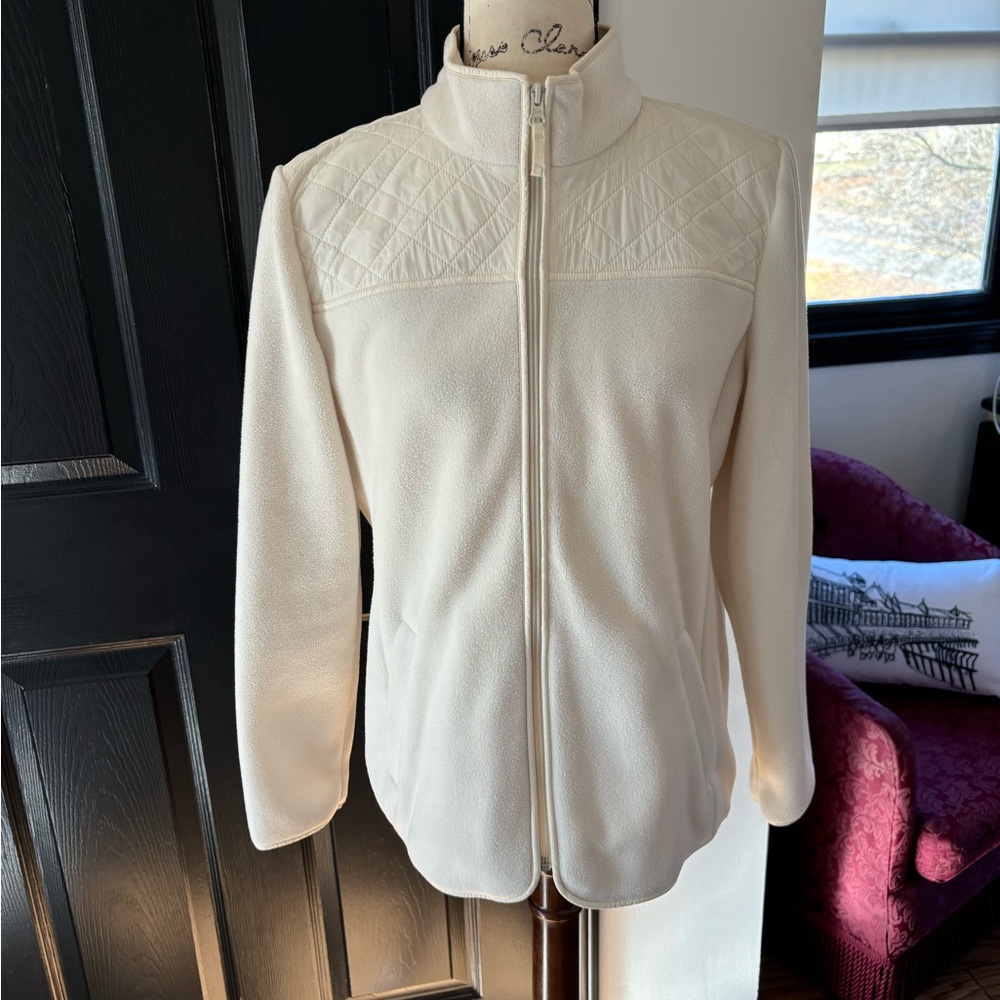 Women's Ivory Quilted Jacket